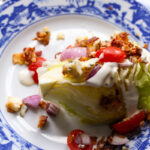 Wedge salad with no mayo blue cheese dressing