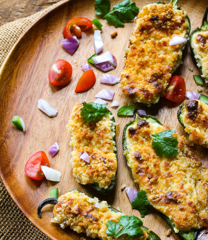 Vegetarian jalapeno poppers