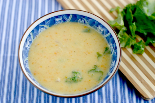Cheddar and Broccoli Rabe Soup