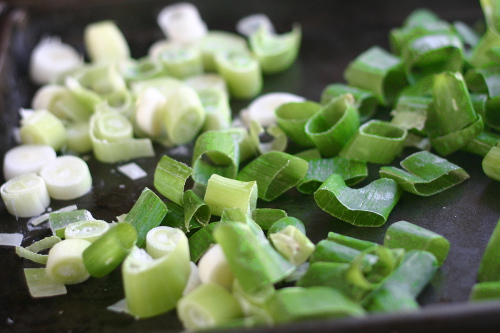 frozen scallions