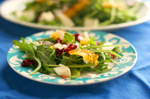 Roasted Orange and Salad Cranberry Salad with Mozzarella