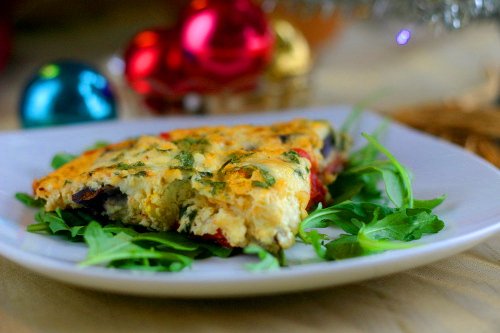 Purple Potato and Chorizo Frittata