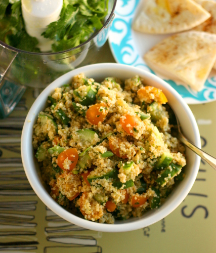 Tabouli with a Parsley Lemon Puree
