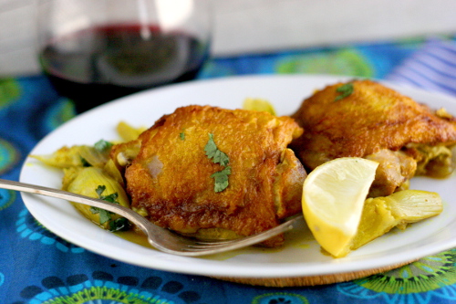 Turmeric and Lemon Artichoke Chicken