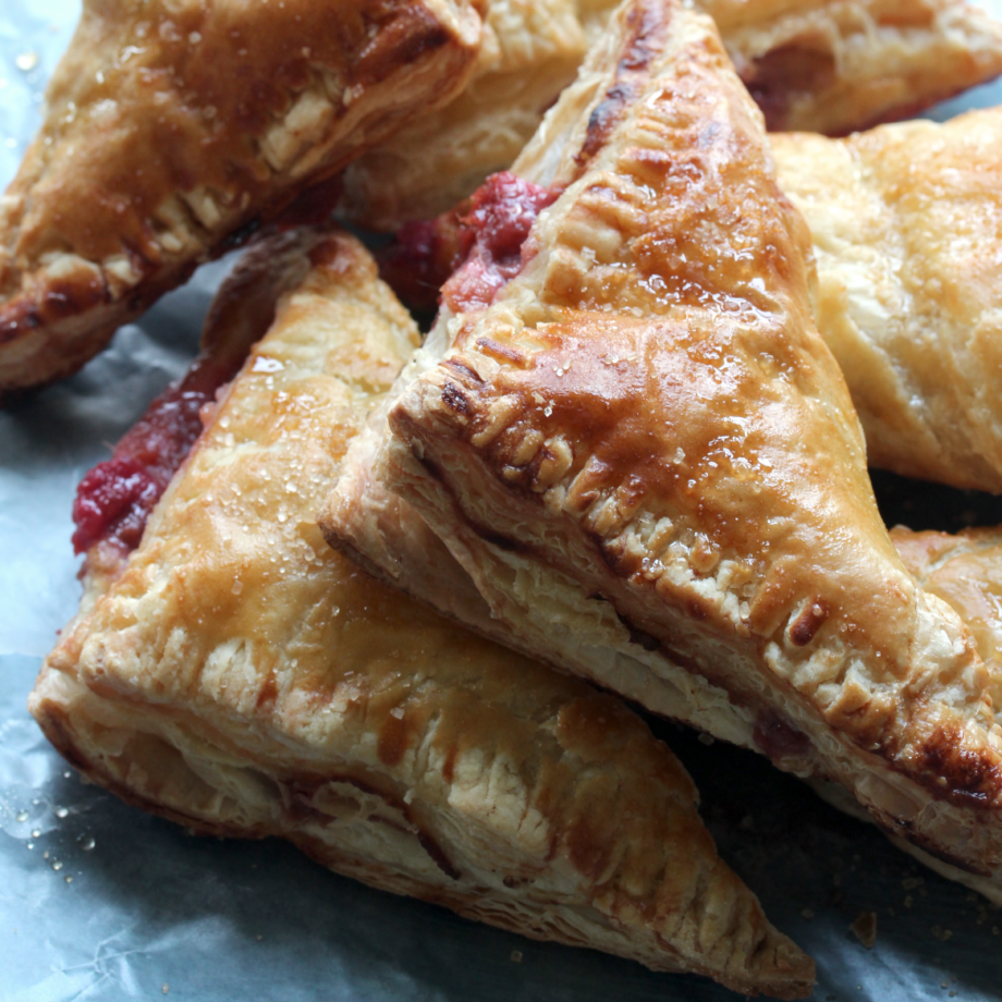 Strawberry rhubarb turnovers